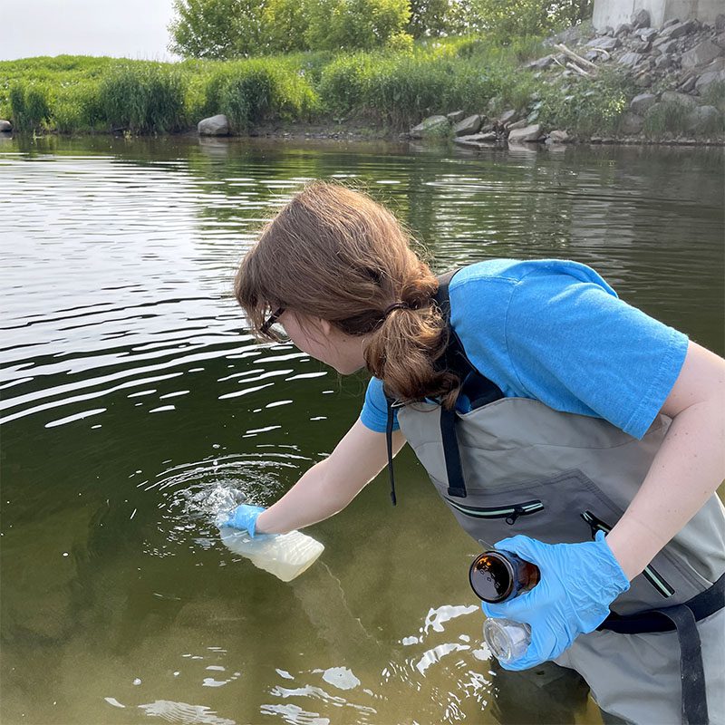 Collecting Bulk Density Water Sample _ Sandy Creek
