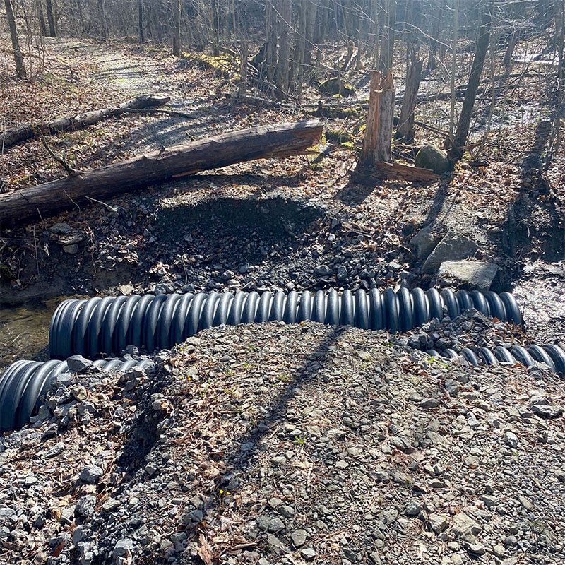 Washed out culverts